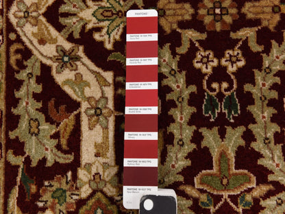 Red 3'1" x 5'0" Traditional Hand knotted Wool Rug - Sku: O078365