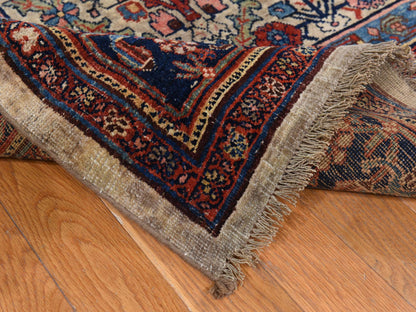Brown 12'2" x 14'7" Antique Hand knotted Wool Rug - Sku: O078367