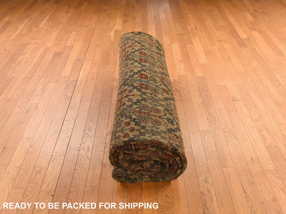 Bidjar Antique hand-knotted wool rug in Brown, 12'2" x 14'7", SKU O078367