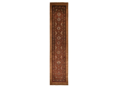 Serab Antique hand-knotted wool runner in Brown, 3'2" x 15'0", SKU O078368