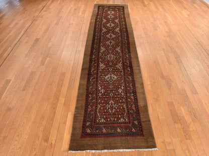 Serab Antique hand-knotted wool runner in Brown, 3'2" x 15'0", SKU O078368