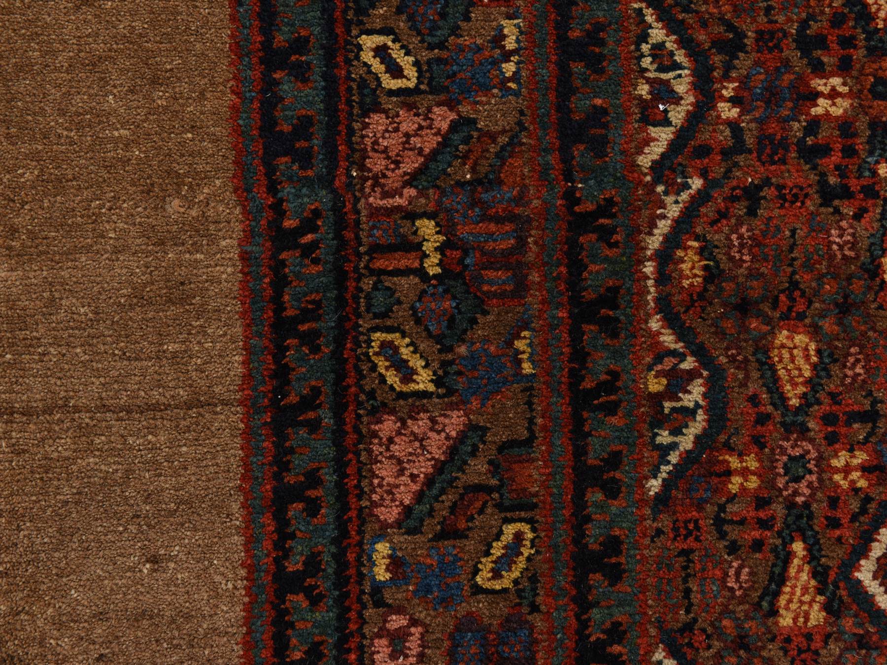 Serab Antique hand-knotted wool runner in Brown, 3'2" x 15'0", SKU O078368