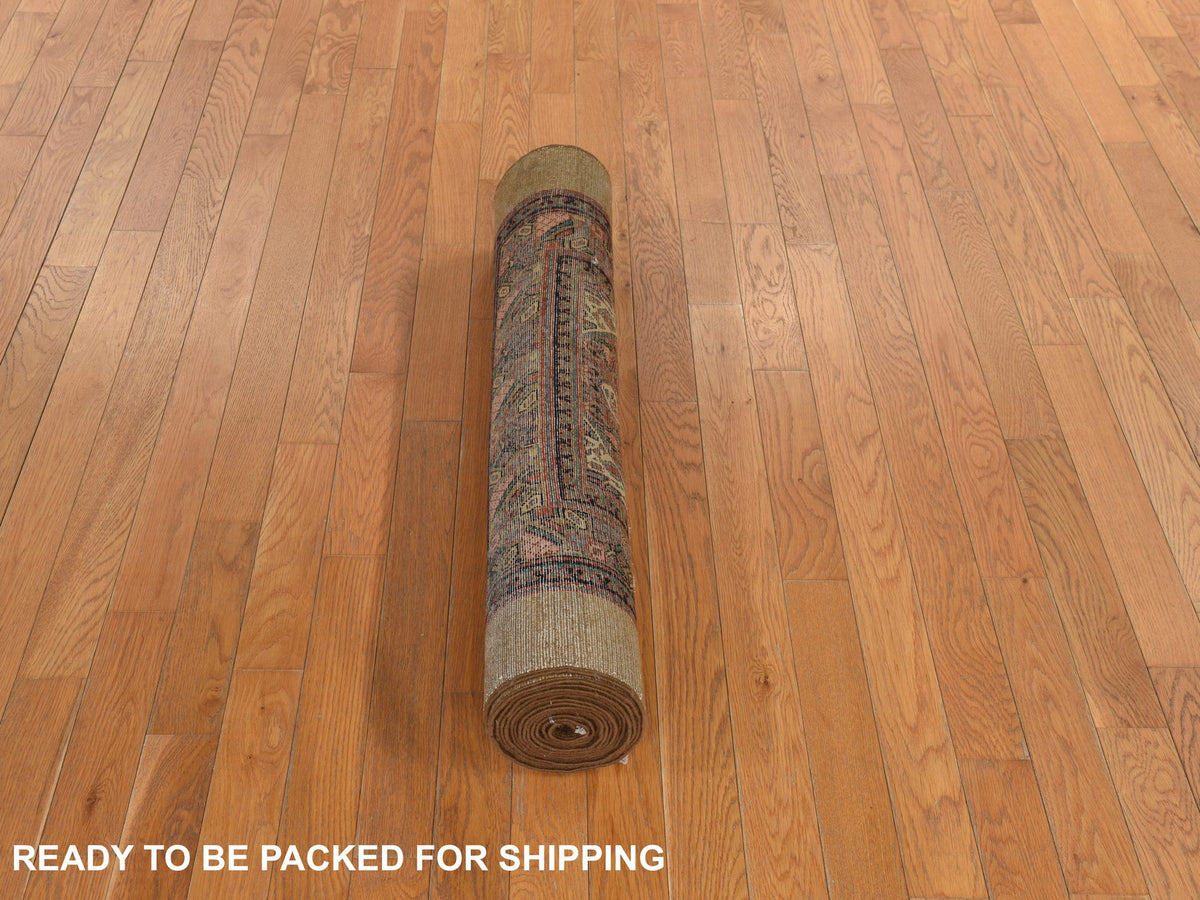 Serab Antique hand-knotted wool runner in Brown, 3'2" x 15'0", SKU O078368