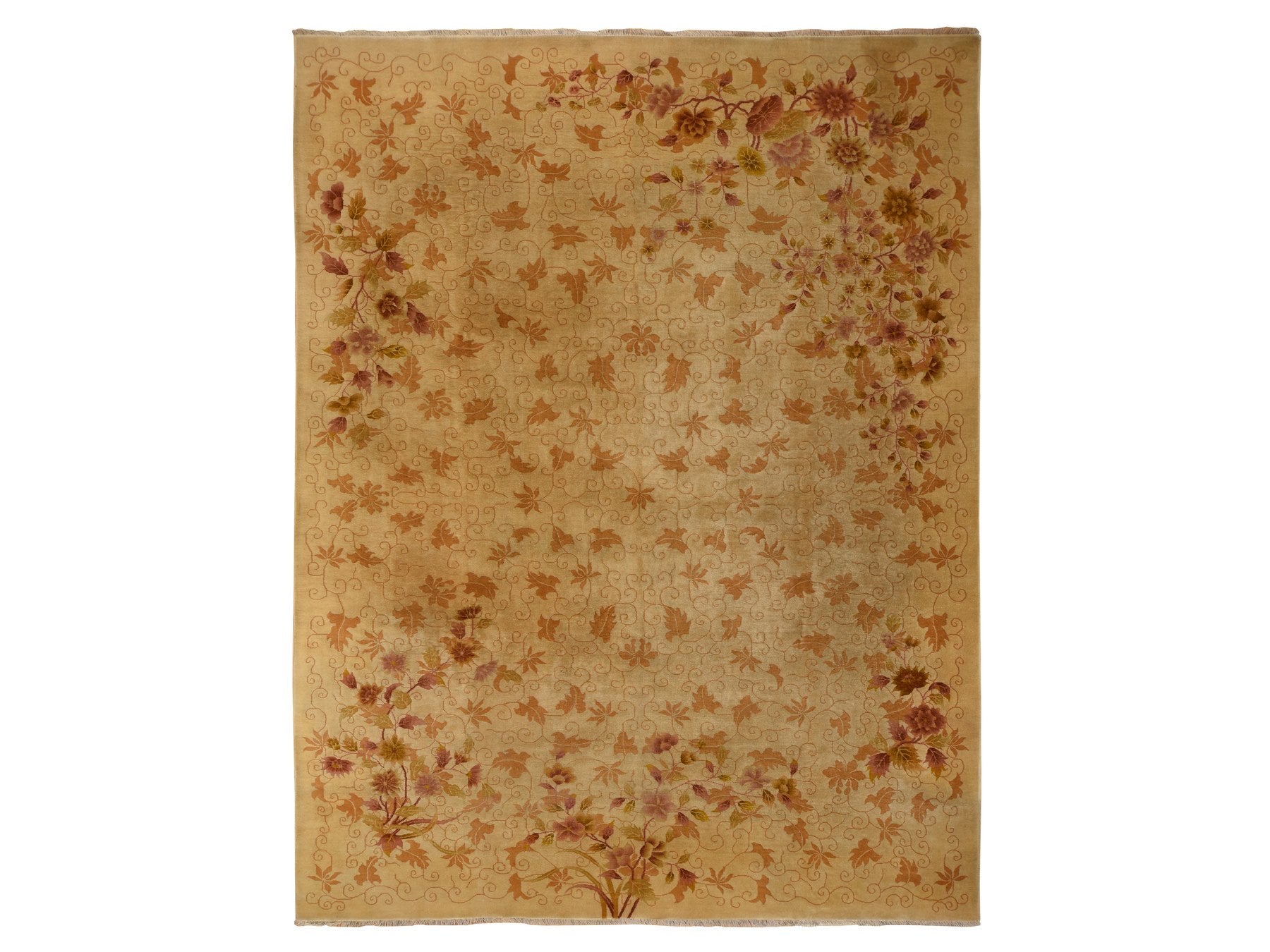 Antique hand-knotted wool rug in Brown, 8'10" x 11'8", SKU O078369