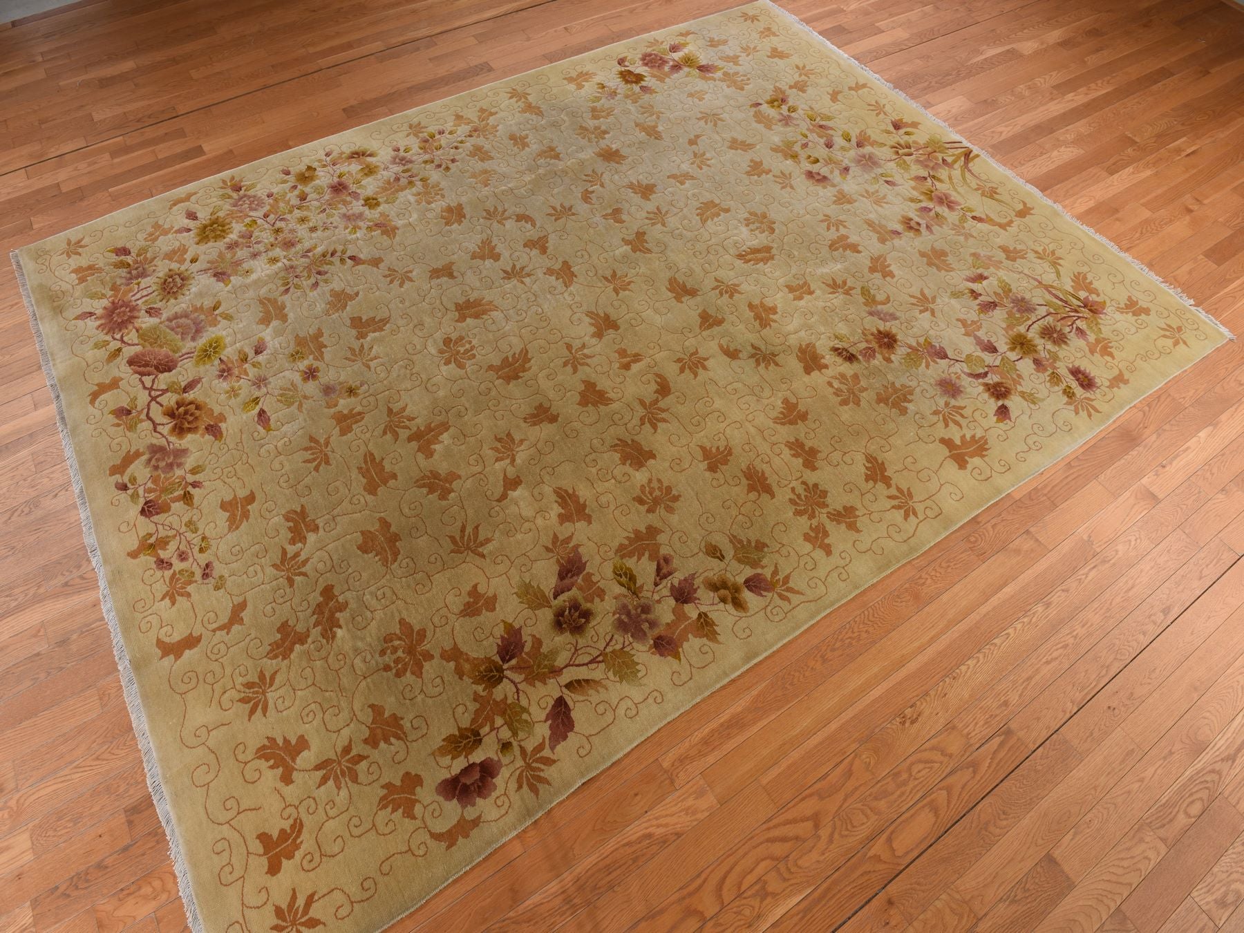 Antique hand-knotted wool rug in Brown, 8'10" x 11'8", SKU O078369