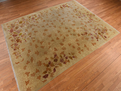 Antique hand-knotted wool rug in Brown, 8'10" x 11'8", SKU O078369