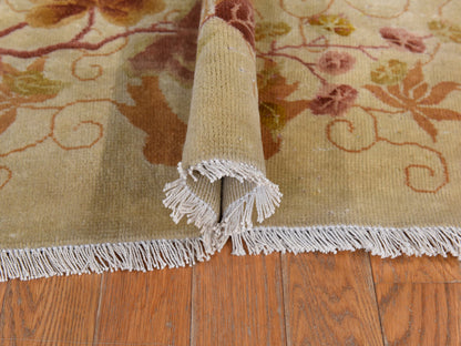 Antique hand-knotted wool rug in Brown, 8'10" x 11'8", SKU O078369
