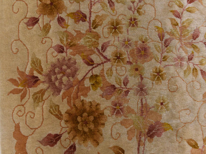 Antique hand-knotted wool rug in Brown, 8'10" x 11'8", SKU O078369