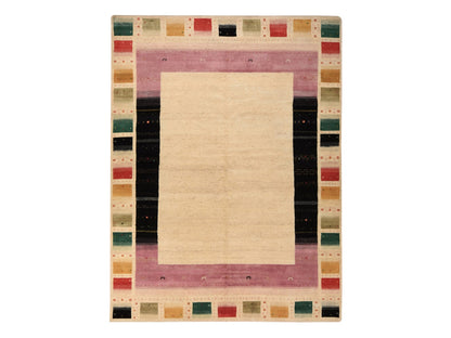 Ivory 10'0" x 13'2" Modern and Contemporary Hand knotted Wool Rug - Sku: O078376