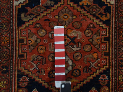 Malayer Antique hand-knotted wool runner in Red & Ivory, 3'1" x 16'3" — SKU O078378 (view 3)