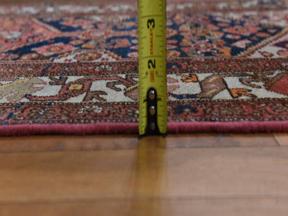 Malayer Antique hand-knotted wool runner in Red & Ivory, 3'1" x 16'3" — SKU O078378 (view 5)
