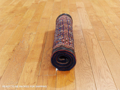 Blue 2'3" x 2'4" Persian Hand knotted Wool Rug - Sku: O078381