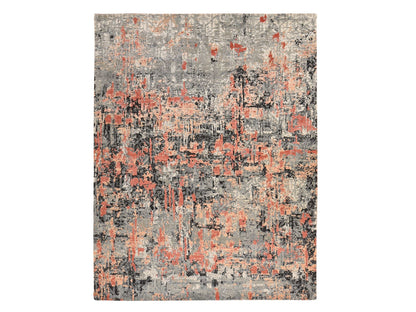 Modern / Contemporary hand-knotted wool rug in Red, 7'9" x 10'1" — SKU O078389