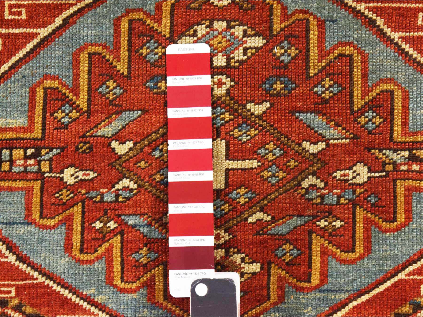 Kazak Antique hand-knotted wool rug in Red & Coloful, 3'10" x 5'7" — SKU O078394 (view 3)