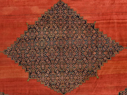 Bidjar Antique hand-knotted wool rug in Red & Blue, 13'6" x 19'2" — SKU O078412 (view 3)