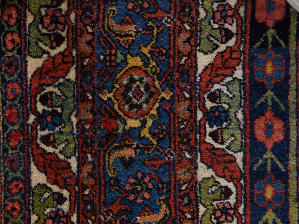 Bidjar Antique hand-knotted wool rug in Red & Blue, 13'6" x 19'2" — SKU O078412 (view 4)