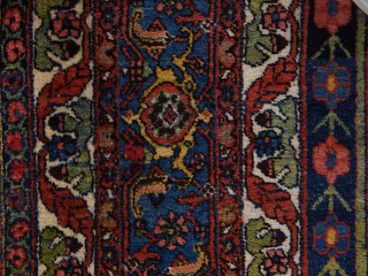 Bidjar Antique hand-knotted wool rug in Red & Blue, 13'6" x 19'2" — SKU O078412 (view 4)