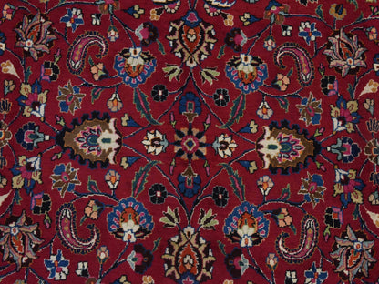 Persian hand-knotted wool rug in Red & Midnight Blue, 9'9" x 12'10" — SKU O078413 (view 5)