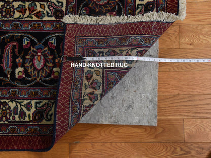 Persian hand-knotted wool rug in Red & Midnight Blue, 9'9" x 12'10" — SKU O078413 (view 9)