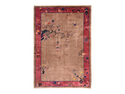 Brown 10'1" x 14'2" Antique Hand knotted Wool Rug - Sku: O078418
