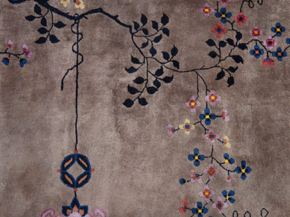 Brown 10'1" x 14'2" Antique Hand knotted Wool Rug - Sku: O078418