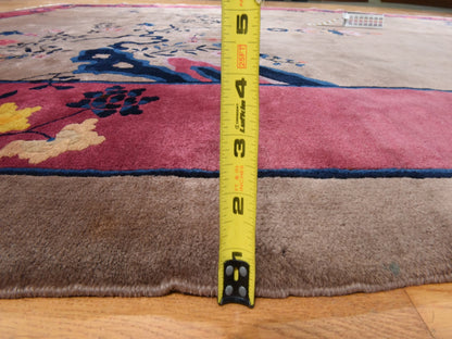 Brown 10'1" x 14'2" Antique Hand knotted Wool Rug - Sku: O078418