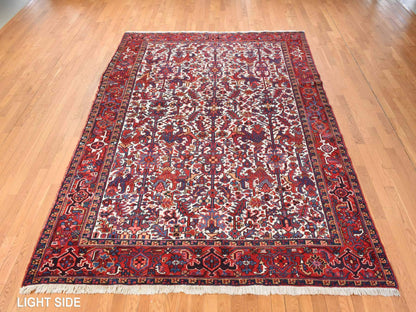 Heriz Persian hand-knotted wool rug in Ivory & Red, 8'3" x 11'1" — SKU O078433 (view 2)