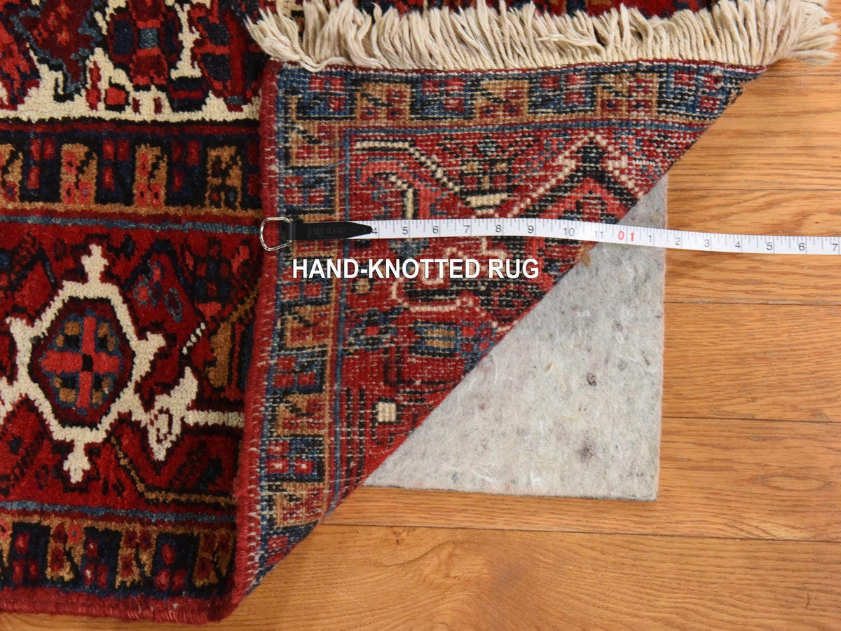 Heriz Persian hand-knotted wool rug in Ivory & Red, 8'3" x 11'1" — SKU O078433 (view 8)