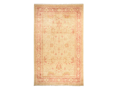 Beige 9'8" x 16'0" Oushak And Peshawar Hand knotted Wool Rug - Sku: O078438