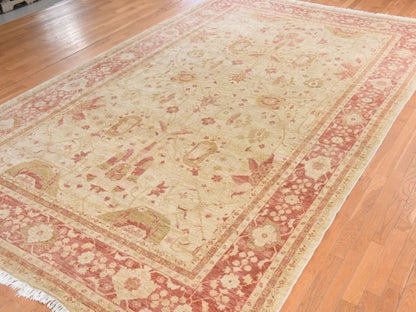 Beige 9'8" x 16'0" Oushak And Peshawar Hand knotted Wool Rug - Sku: O078438