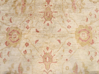 Beige 9'8" x 16'0" Oushak And Peshawar Hand knotted Wool Rug - Sku: O078438