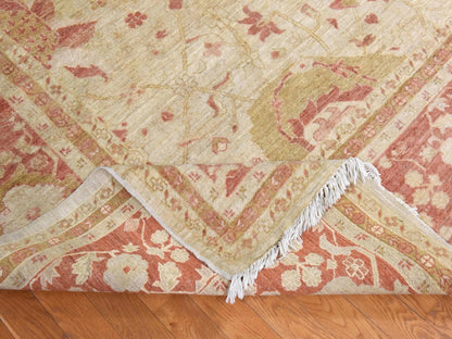 Beige 9'8" x 16'0" Oushak And Peshawar Hand knotted Wool Rug - Sku: O078438