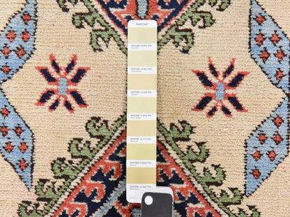 Yellow 2'6" x 13'1" Tribal & Geometric Hand knotted Wool Rug - Sku: O078441