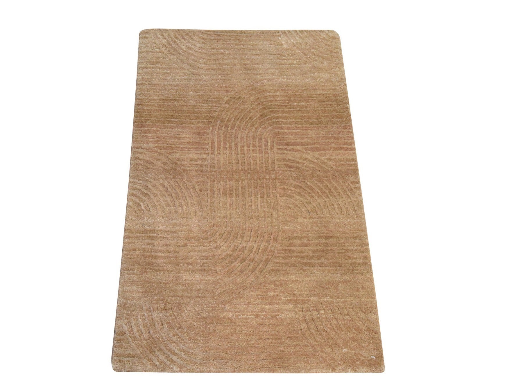 Brown 2'0" x 3'2" Silk Hand knotted Wool/Silk Rug - Sku: O078447