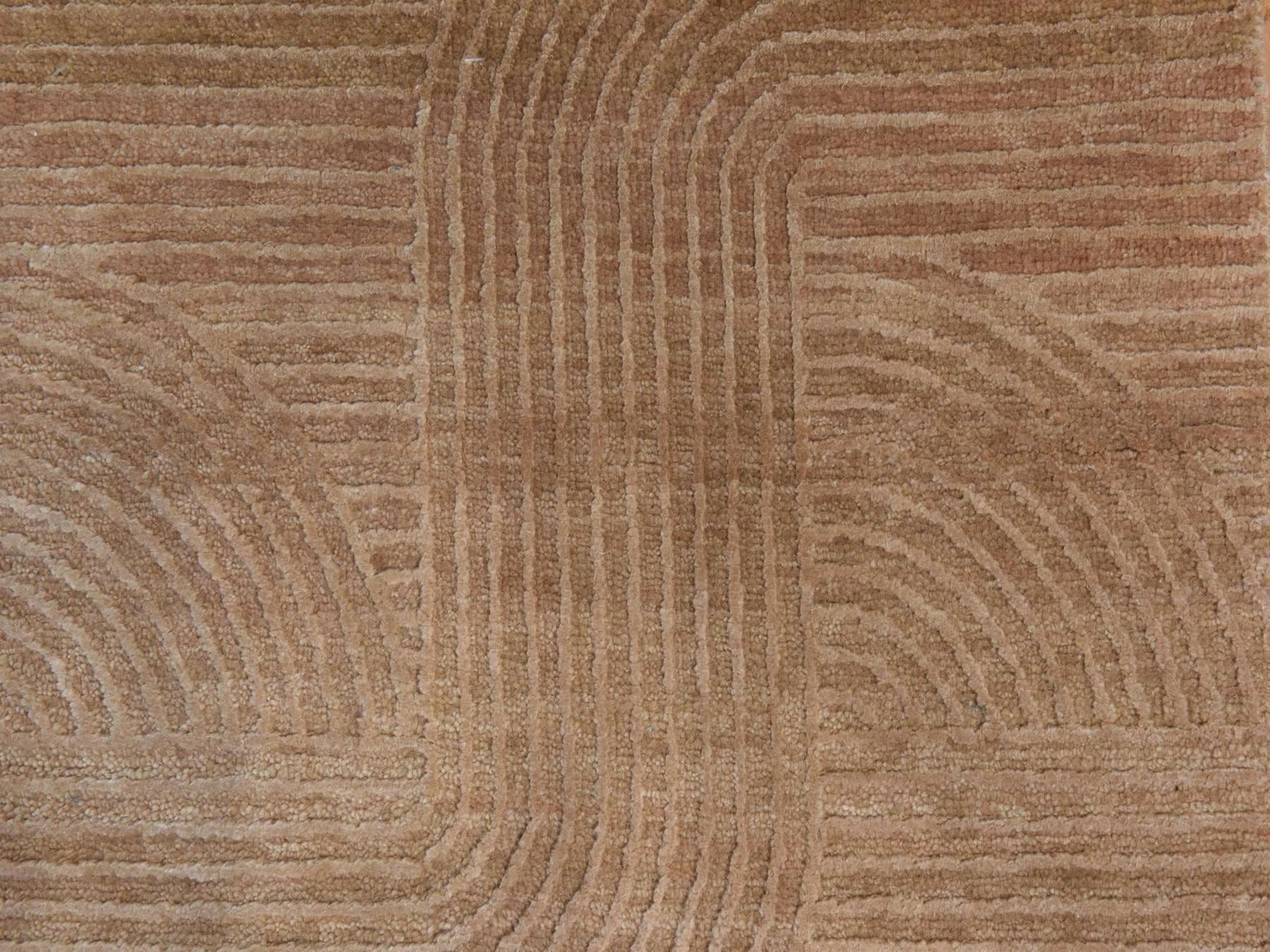 Brown 2'0" x 3'2" Silk Hand knotted Wool/Silk Rug - Sku: O078447