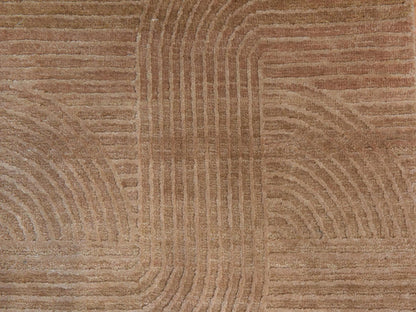 Brown 2'0" x 3'2" Silk Hand knotted Wool/Silk Rug - Sku: O078447
