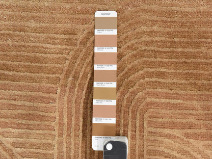 Brown 2'0" x 3'2" Silk Hand knotted Wool/Silk Rug - Sku: O078447