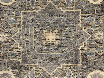 Blue 2'7" x 8'0" Mamluk Hand knotted Silk Rug - Sku: O078453