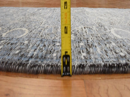 Blue 2'7" x 8'0" Mamluk Hand knotted Silk Rug - Sku: O078453