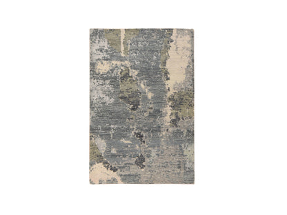 Modern / Contemporary hand-knotted wool rug in Gray, 4' x 6' — SKU O078459