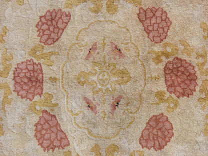 Brown 4'0" x 6'9" Antique Hand knotted Wool Rug - Sku: O078462