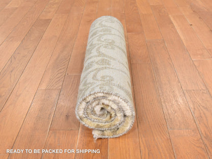 Beige 2'0" x 3'2" Tribal & Geometric Hand knotted Wool Rug - Sku: O078472