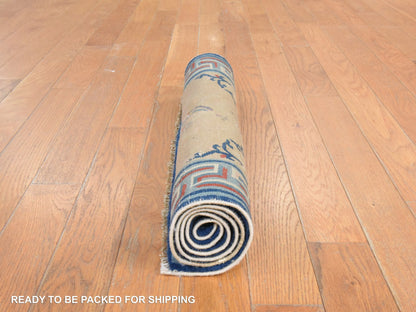 Brown 2'0" x 3'9" Antique Hand knotted Wool Rug - Sku: O078477
