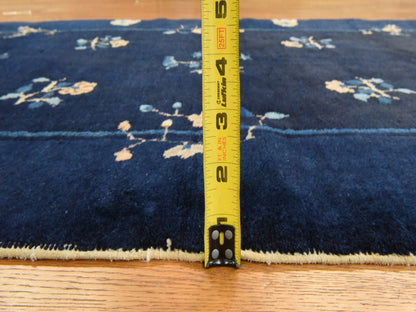 Blue 3'0" x 4'6" Antique Hand knotted Wool Rug - Sku: O078479