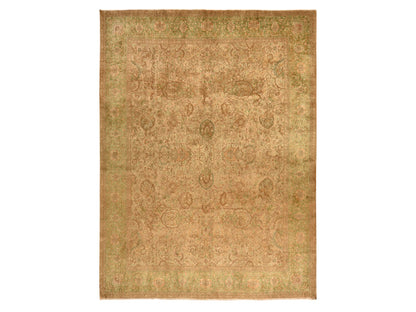 Brown 9'9" x 13'0" Vintage Hand knotted Wool Rug - Sku: O078480