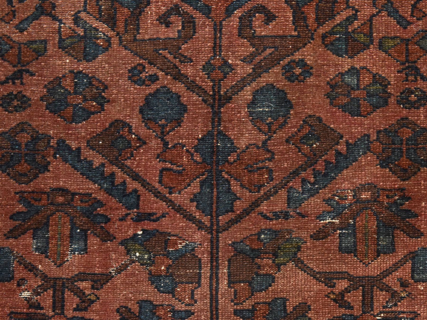 Antique hand-knotted wool rug in Brown, 3'3" x 5'5" — SKU O078483 (view 2)