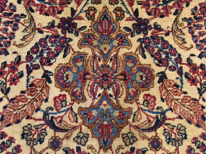 Kerman Antique hand-knotted wool runner in Ivory, 3' x 12' — SKU O078485 (view 4)