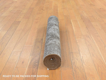 Brown 2'10" x 9'2" Tribal & Geometric Hand knotted Wool Rug - Sku: O078491