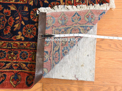 Red 10'4" x 14'4" Antique Hand knotted Wool Rug - Sku: O078498