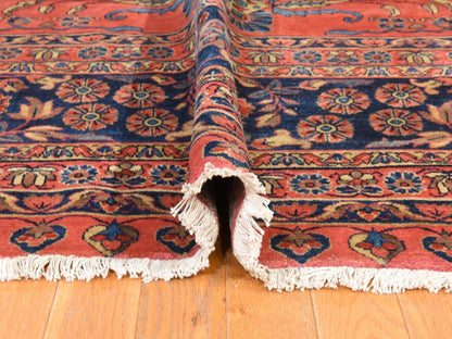 Red 10'4" x 14'4" Antique Hand knotted Wool Rug - Sku: O078498